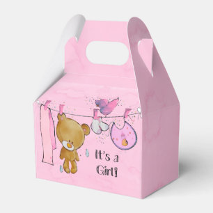 It’s a Girl Cute Teddy Bear Baby Shower Favour Box