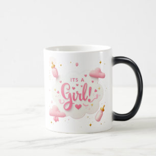"It’s a Girl!" Magic Reveal Mug – Pastel Pink