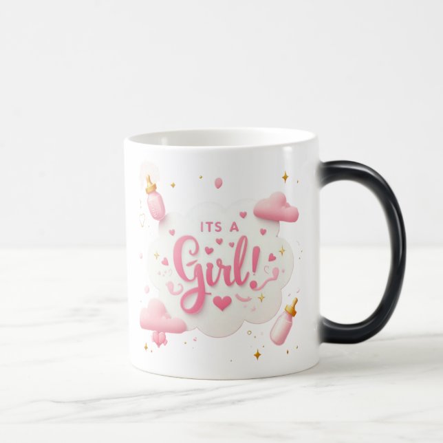 "It’s a Girl!" Magic Reveal Mug – Pastel Pink (Right)