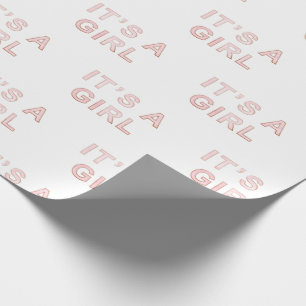 It’s a Girl Pink Baby Wrapping Paper