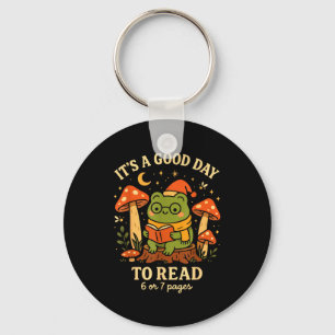It’s A Good Day To Read 6 Or 7 Pages Cute Frog Rea Key Ring