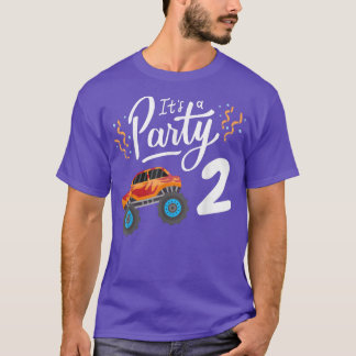 It`s A Party 2 Themed Monster Truck Birthday  T-Shirt