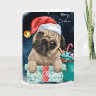 It’s a Pug Life Christmas 5x7 Greeting card