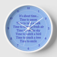 It’s about time clock nature exercise health-blue