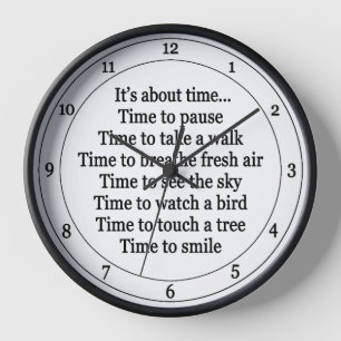 It’s about time clock nature exercise health-white