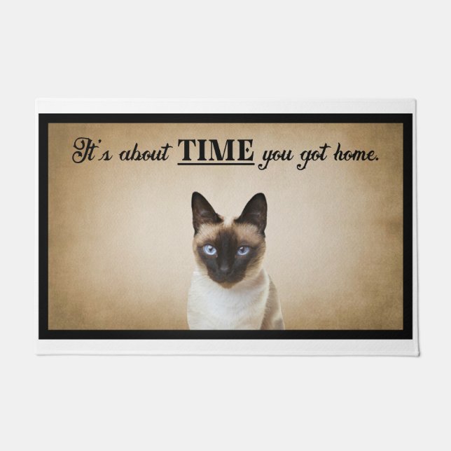 It’s About Time You Got Home American Cat Doormat (Front)