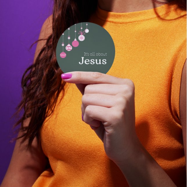 It’s All About Jesus – Christmas Sticker (Green) (Creator Uploaded)