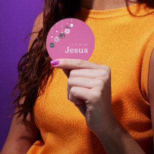 It’s All About Jesus – Christmas Sticker (Pink)