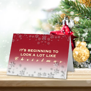 It’s Beginning to Look a Lot Like Christmas Foil Holiday Card