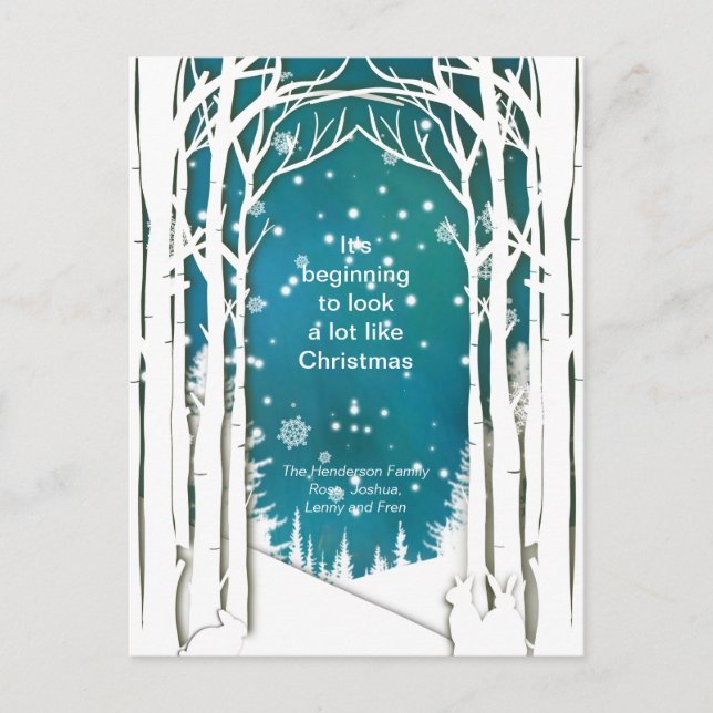 It;s beginning to look a lot like Christmas Holiday Postcard (Front)