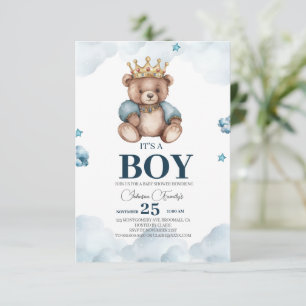 IT’S BOY Bear Baby Shower RSVP Card