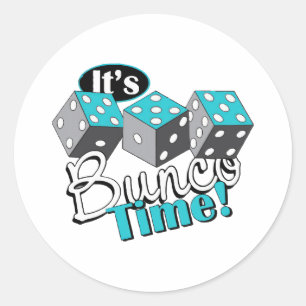 It s Bunco Time! Classic Round Sticker