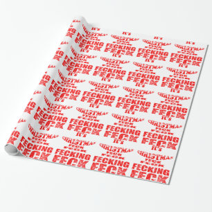 it;s christmas feck wrapping paper