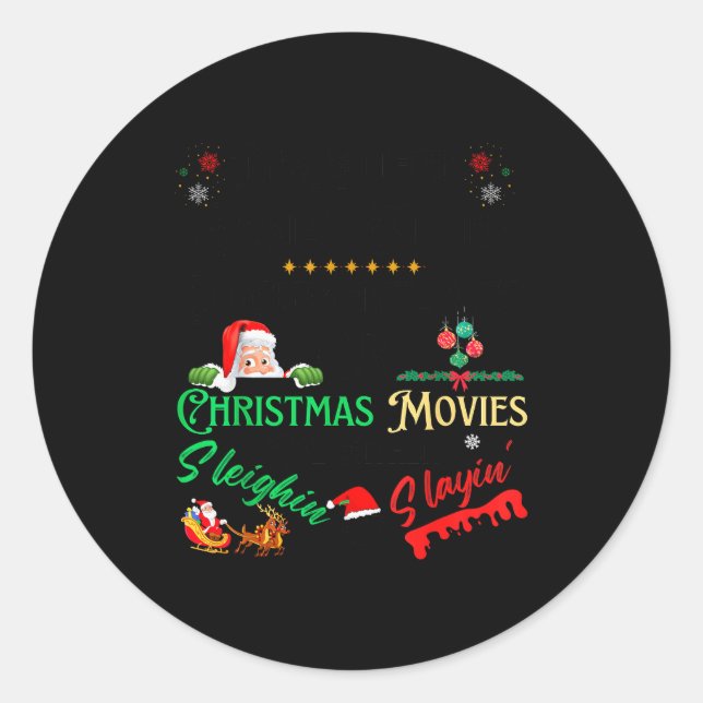 It’s Either Serial Killer Doentaries Or Christmas  Classic Round Sticker (Front)
