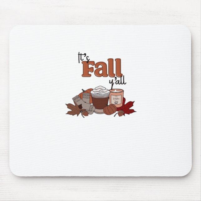 It’s Fall Y’all Aesthetic Simple Mouse Mat (Front)