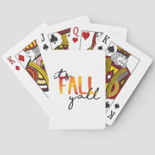 It’s Fall Y’all Aesthetic Simple Playing Cards