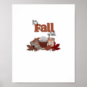 It’s Fall Y’all Aesthetic Simple Poster
