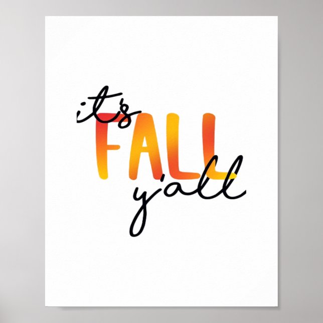 It’s Fall Y’all Aesthetic Simple Poster (Front)