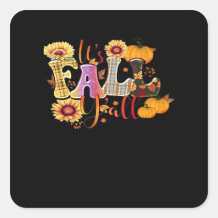 It’s Fall Y’all Autumn Design Minimal Clean Square Sticker