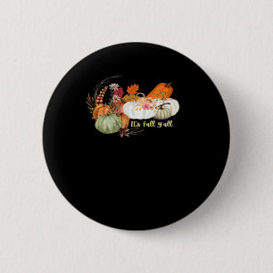 It’s Fall Y’all Autumn Halloween Design Fitted 6 Cm Round Badge