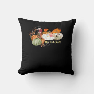 It’s Fall Y’all Autumn Halloween Design Fitted Cushion
