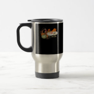 It’s Fall Y’all Autumn Halloween Design Fitted Travel Mug