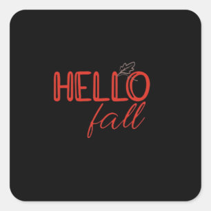 It’s Fall Y’all Autumn Leave Design Cute Pumpkin F Square Sticker