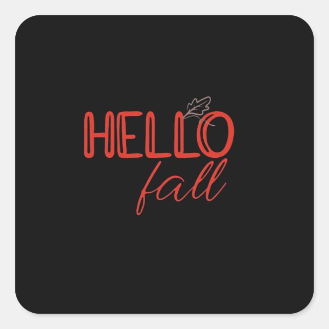 It’s Fall Y’all Autumn Leave Design Cute Pumpkin F Square Sticker (Front)