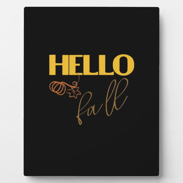 It’s Fall Y’all Autumn Leave Design Cute Pumpkin V Plaque (Front)