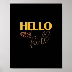 It’s Fall Y’all Autumn Leave Design Cute Pumpkin V Poster