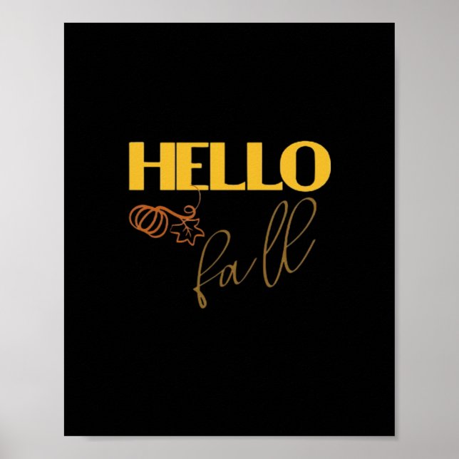 It’s Fall Y’all Autumn Leave Design Cute Pumpkin V Poster (Front)