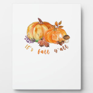It’s Fall Y’all Autumn Leaves Pumpkin And Mushroom Plaque