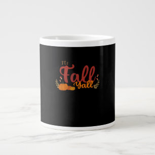 It’s Fall Y’all Autumn Pumpkins And Mushrooms Desi Large Coffee Mug