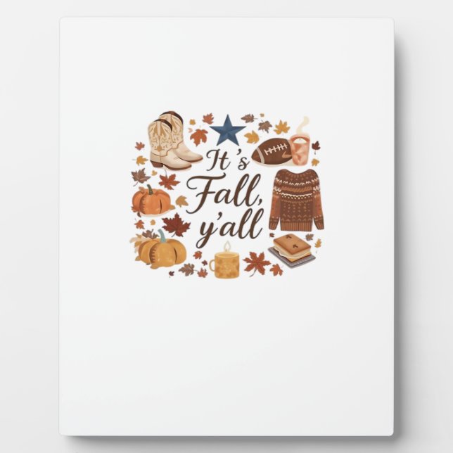 It’s Fall Y’all Basic Design Plaque (Front)