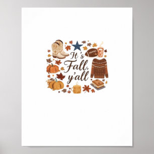 It’s Fall Y’all Basic Design Poster