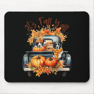 It’s Fall Y’all Border Collie Pumpkins Truck Autum Mouse Mat