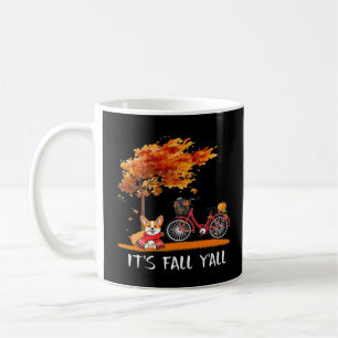 It’s Fall Y’all Cardigan Dog Autumn Design Funny G Coffee Mug