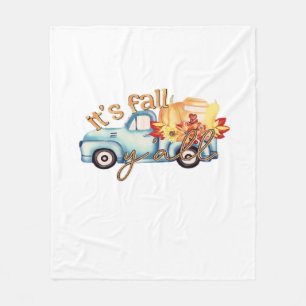 It’s Fall Y’all Casual Funny Fleece Blanket