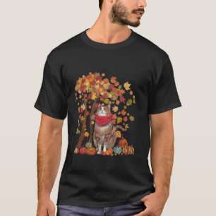 It s Fall Y all Cat Leaf Fall Tree Hello Autumn Th T-Shirt