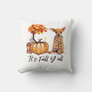 It’s Fall Y’all Chihuahua Dog Halloween Cushion
