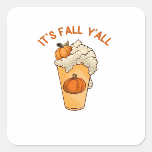 It’s Fall Y’all Classic Retro Square Sticker