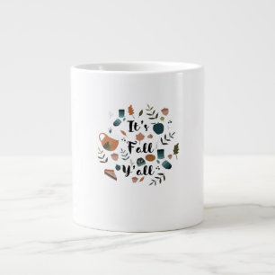 It’s Fall Y’all Classic Vintage Design Large Coffee Mug