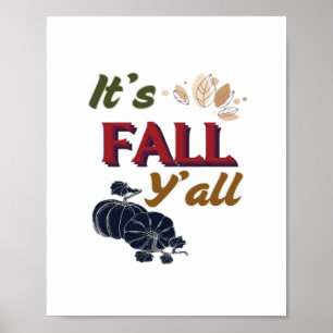 It’s Fall Y’all Classic Vintage Poster