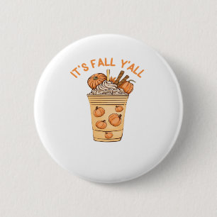 It’s Fall Y’all Cool Retro 6 Cm Round Badge