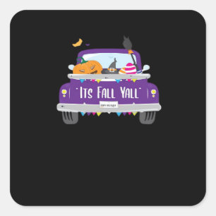 It’s Fall Y’all Cool Unique Square Sticker
