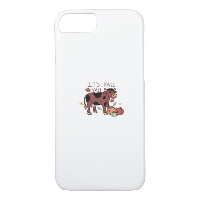 It’s Fall Y’all Cow Retro Style Case-Mate iPhone Case (Back)