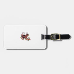 It’s Fall Y’all Cow Retro Style Luggage Tag