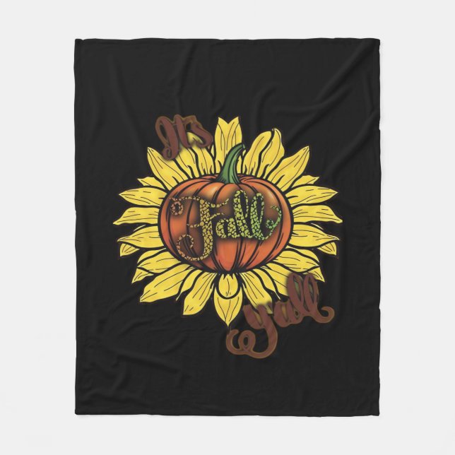 It’s Fall Y’all Creative Casual Fleece Blanket (Front)