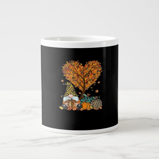 It’s Fall Y’all Cute Gnomes Pumpkin Autumn Tree Fa Large Coffee Mug (Front)