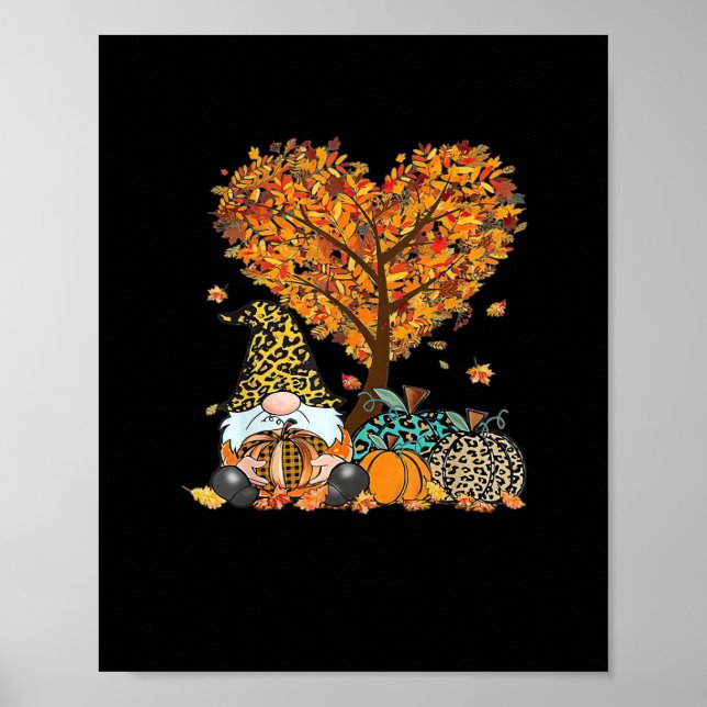 It’s Fall Y’all Cute Gnomes Pumpkin Autumn Tree Fa Poster (Front)